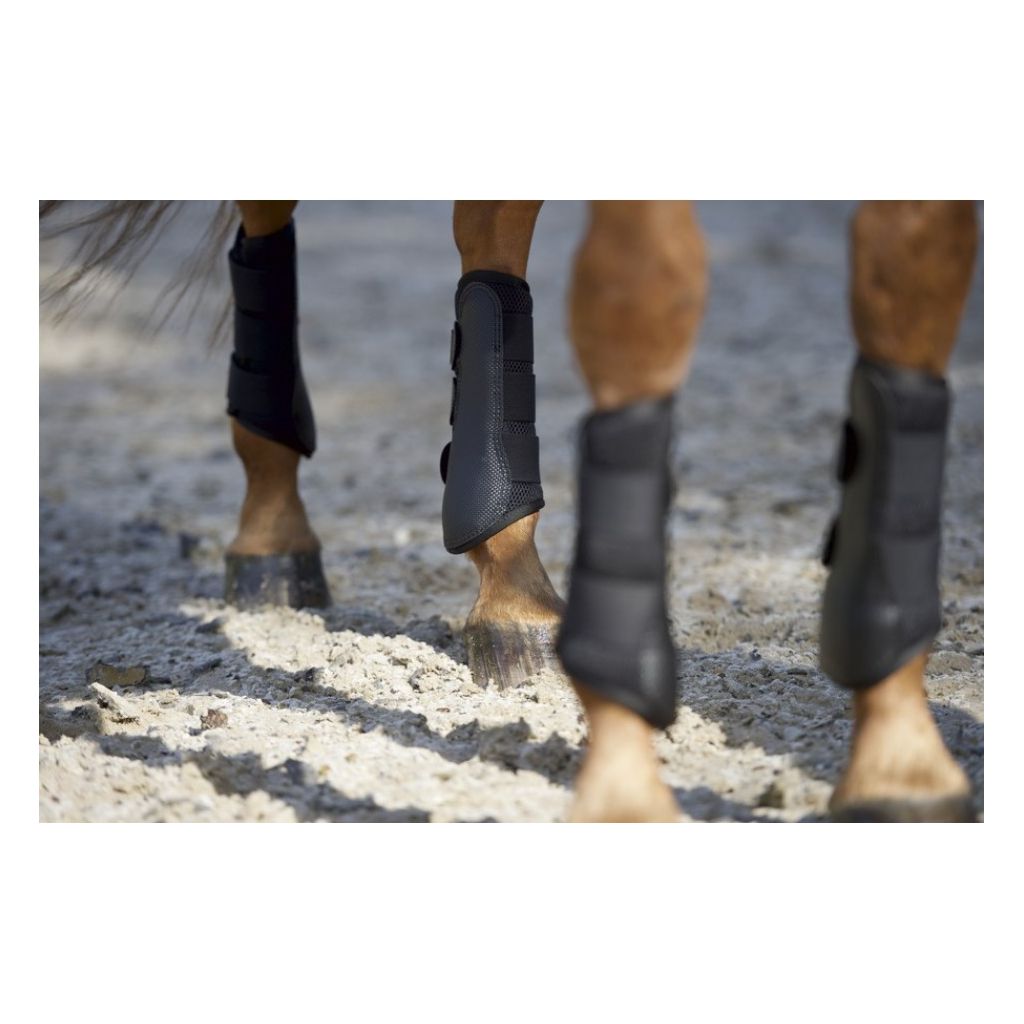Guêtres Souples Pour Cheval En Cuir Synthétique - Taille M, Intérieur Fourrure, Fermeture Velcro