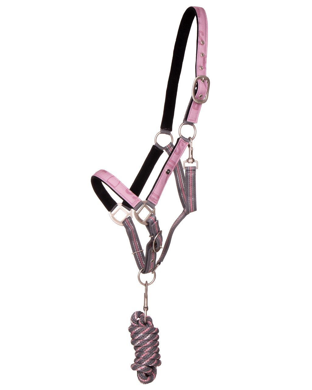 Licol Réfléchissant Cheval Rose Fluo Avec Laisse - Néoprène Rembourré, Bandes Réfléchissantes, Sécurité Nuit