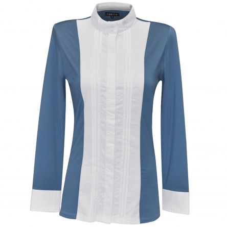 Chemise de Concours Femme Bleu Orage Diamantina ML F&C