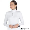 Polo Canic Blanc Manches Longues Technique Zip Equiline FW23 1