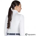Polo Canic Blanc Manches Longues Technique Zip Equiline FW23 2