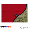 Tapis de selle Lamicell Endurance Air Mesh, rouge, détail du logo Lamicell 7