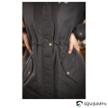 Parka PENELOPE "Mega Lyon" Noir, vue sur la fermeture à bouton 2