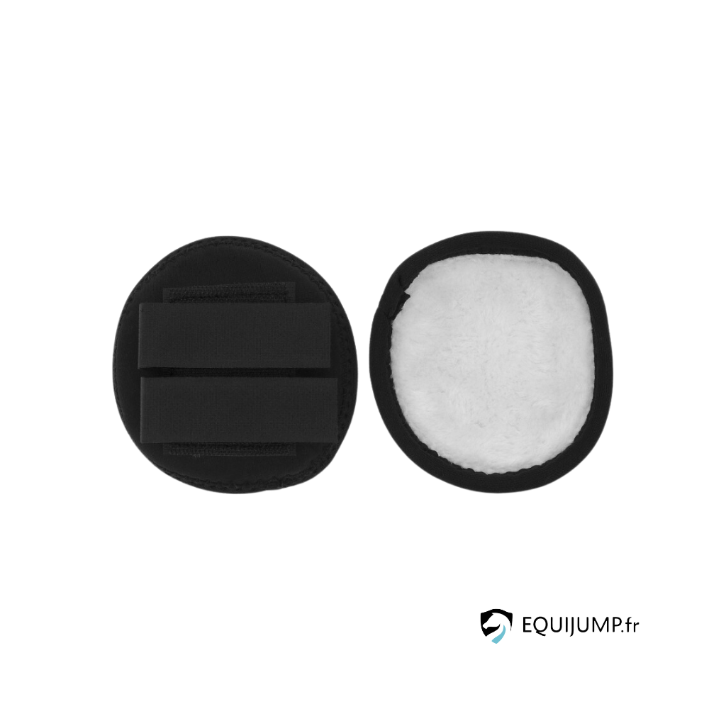 Cache-Oreilles Amka Pour Casque D'Équitation - Doublure Fourrure Synthétique Douillette Noire F79049A