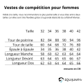 tableau de taille de la Veste de Concours Moglenda Montar 5