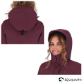 Veste d'hiver Maelynn Wine Red capuche ajustable 3