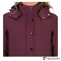 Veste d'hiver Maelynn Wine Red fermeture zip et rabat à boutons pression 4