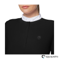 Polo de Concours manches Longues Ornella Samshield, détails col et logo 2
