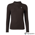 Polo Manches Longues Arezzo Soft HKM Brun col zippé 1