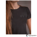 T Shirt Techflo Penelope, noir, logo Penelope flocké ton sur ton sur la poitrine 4