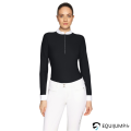 Polo Concours ML Lou SS26 Samshield, noir, vue de face 1