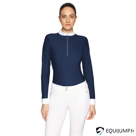 Polo Concours ML Lou SS26 Samshield, sapphire, vue de face