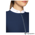 Polo Concours ML Lou SS26 Samshield, sapphire, détail du zip décoré de Swarovski 6