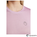 T-shirt MoGrace Mesh Montar, rose, détail du tissus Mesh microperforé et du logo Montar en cristaux 6
