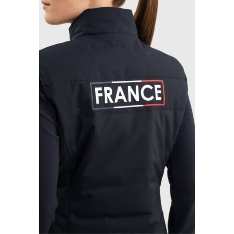 Vue latérale de la veste sans manches Flicka Harcour sur une cavalière 2