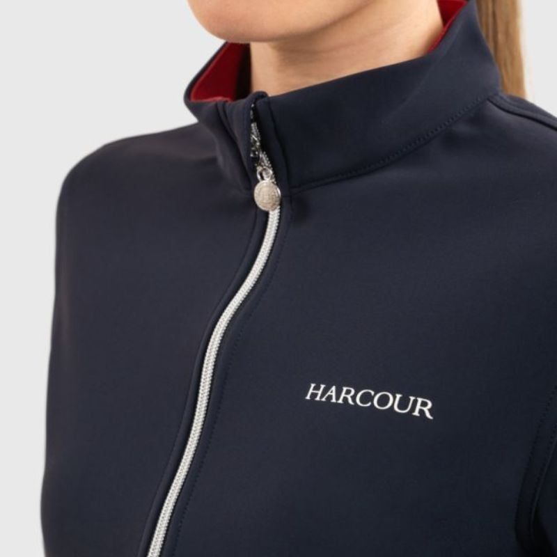 Gros plan sur le double zip de la veste Harcour Felicie, s'ouvrant par le haut ou le bas. 6