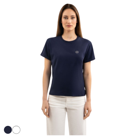 t-shirt en coton marine Harcour Hydra 